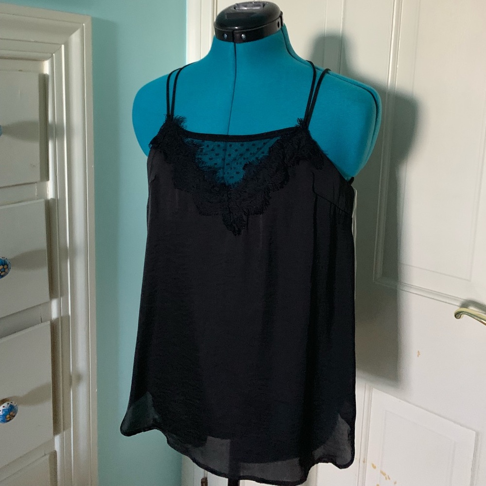 Francesca’s satin/lacey tank top